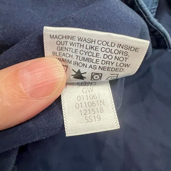 Hanna Anderson Ice Cream Fruit Embroidered Denim Jean Sleeveless Top 6 7‎ Girls - Picture 10 of 11